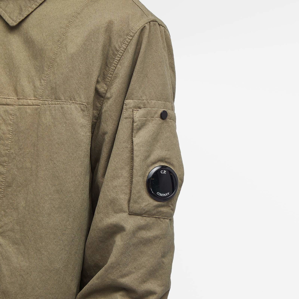 C.P. Company Men's Diagonal Flatt Nylon Overshirt in Walnut C.P.