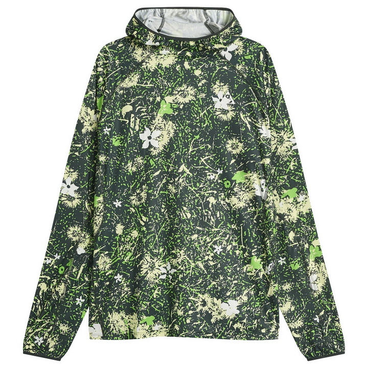 Photo: Nike Men's ACG All Over Print Hoodie in Mean Green/Black Spruce/Summit White