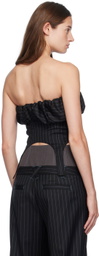 Andersson Bell Black Balloon Bustier Top
