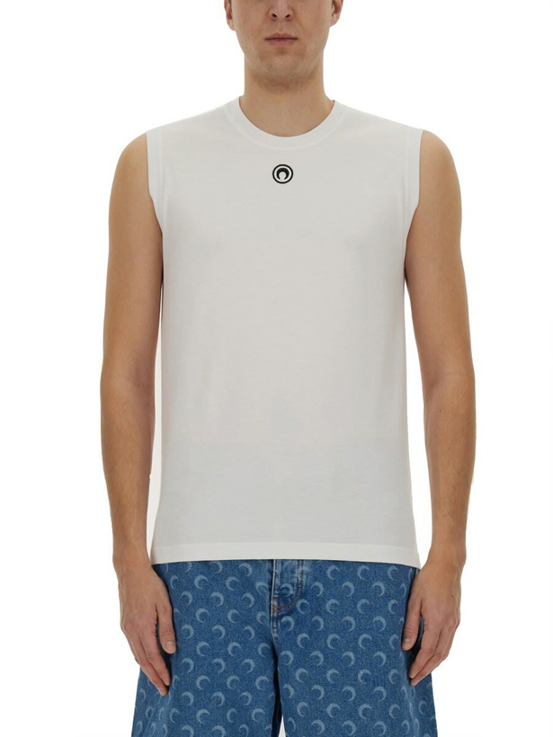 Photo: Marine Serre Tank Top With Embroidered Moon Logo