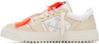 Off-White White & Beige Low Top 3.0 Off Court Sneakers