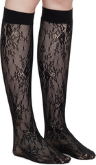 Swedish Stockings Black Rosa Lace Knee-High Socks
