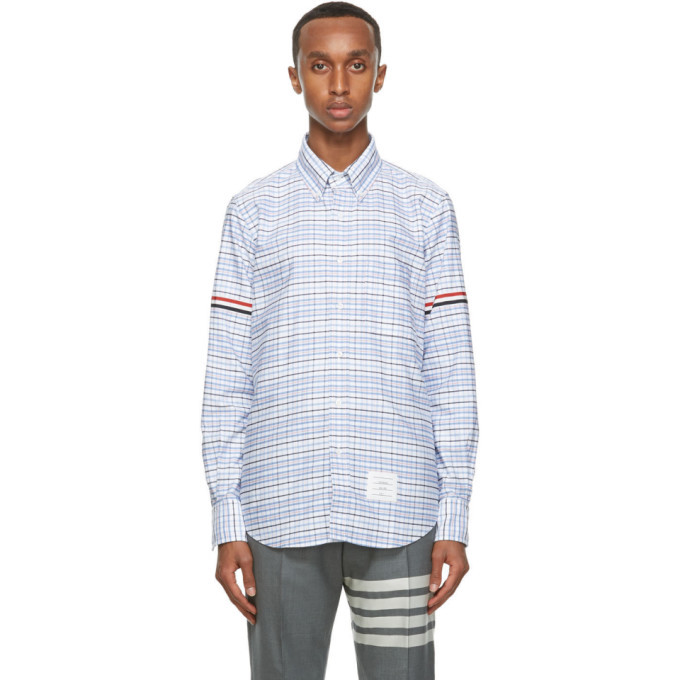 Photo: Thom Browne Multicolor Oxford Check Straight Fit Shirt