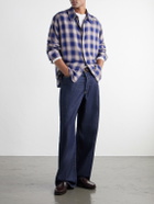 Corridor - Mirabelle Checked Rayon Shirt - Blue