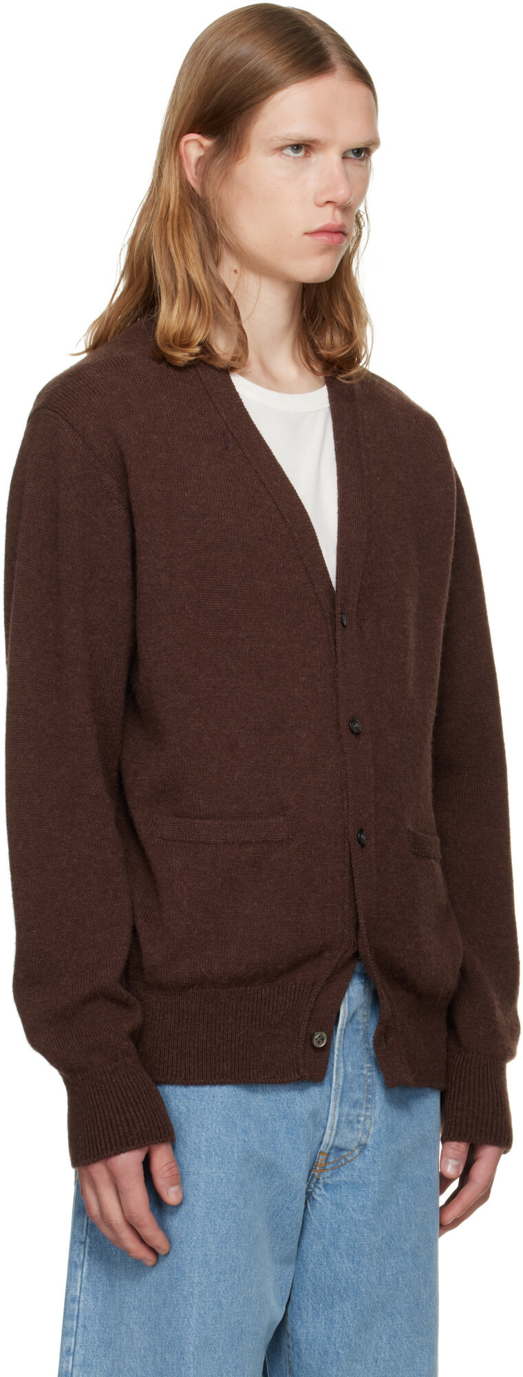 vowels Brown Alpaca Cardigan