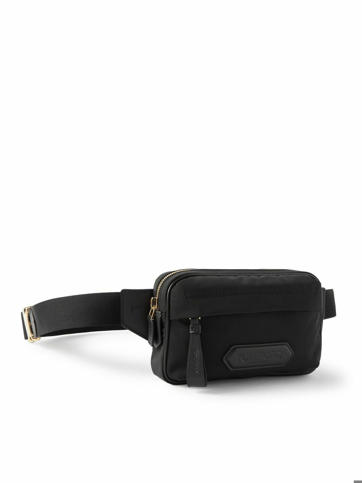 TOM FORD - Logo-Embossed Leather-Trimmed Recycled-Shell Belt Bag TOM FORD