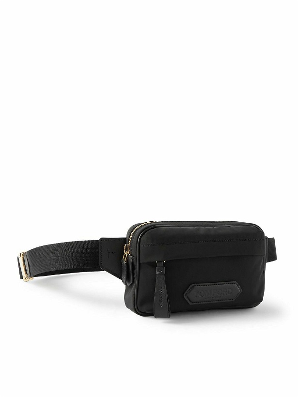 Photo: TOM FORD - Logo-Embossed Leather-Trimmed Recycled-Shell Belt Bag