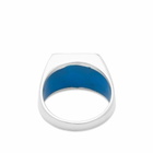 Ellie Mercer Women's Two Island Resin Ring in Silver/Blue