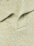 Loro Piana - Meina Mouliné-Cotton Polo Shirt - Green
