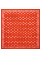 Mulberry Printed Cotton Scarf - Orange - One Size