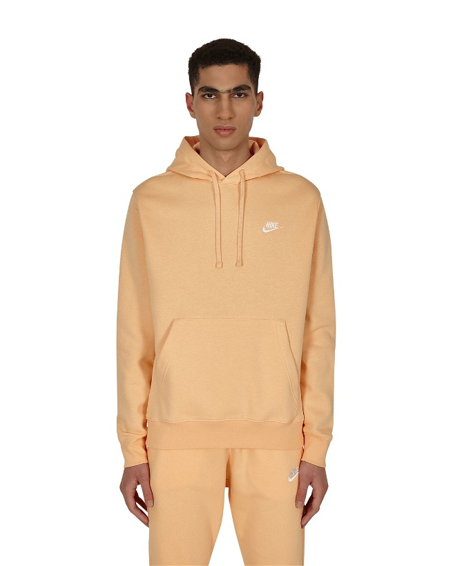 Photo: Nike Logo Fleece Hooded Sweatshirt Orange Chalk/Orange
