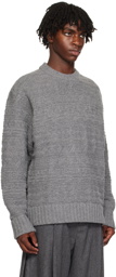 ADER error Gray Oversized Sweater