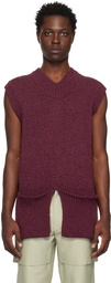 T/SEHNE SSENSE Exclusive Burgundy Vest