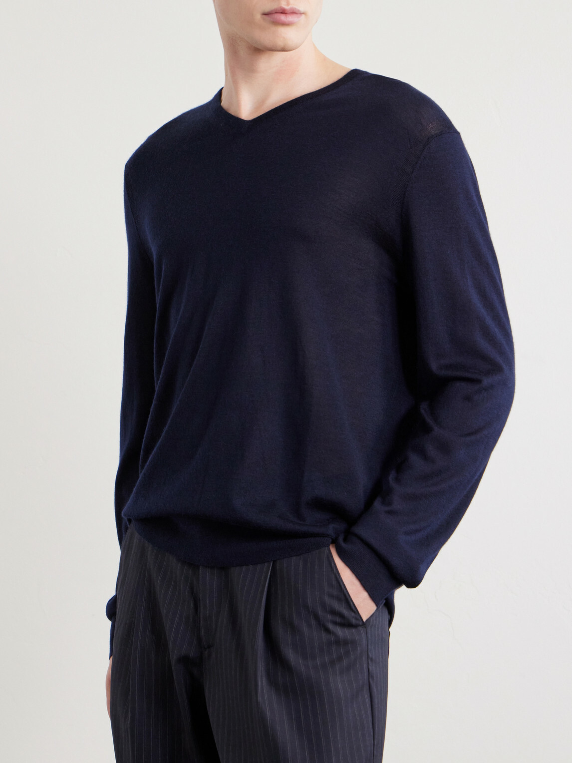 N.PEAL - Conduit Cashmere and Silk-Blend Sweater - Blue