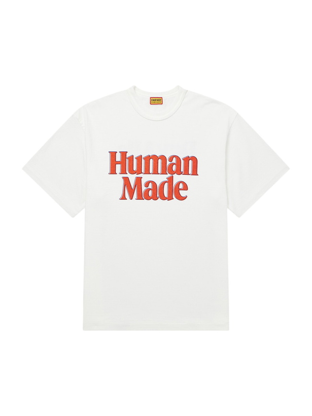 Photo: Human Made - Logo-Print Cotton-Jersey T-Shirt - White