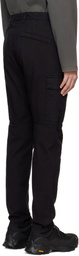 Stone Island Black Supima Cotton Twill Stretch-TC Cargo Pants
