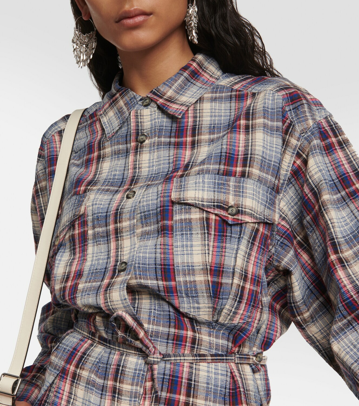 Marant Etoile Checked flannel midi dress Isabel Marant Etoile