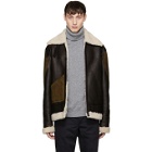 Paul Smith Brown Panelled Shearling Jacket