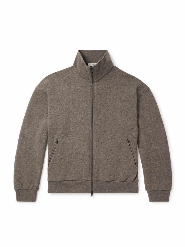 Photo: The Row - Dazen Oversized Cashmere and Cotton-Blend Zip-Up Cardigan - Brown