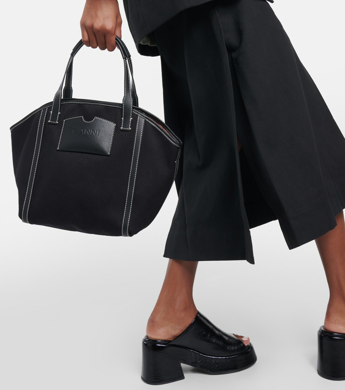 【GANNI】SMALL BANNER TOTE BAG Ganni Banner Small tote bag GANNI
