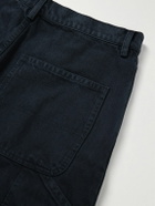 Nili Lotan - Emir Straight-Leg Cotton-Blend Twill Trousers - Blue