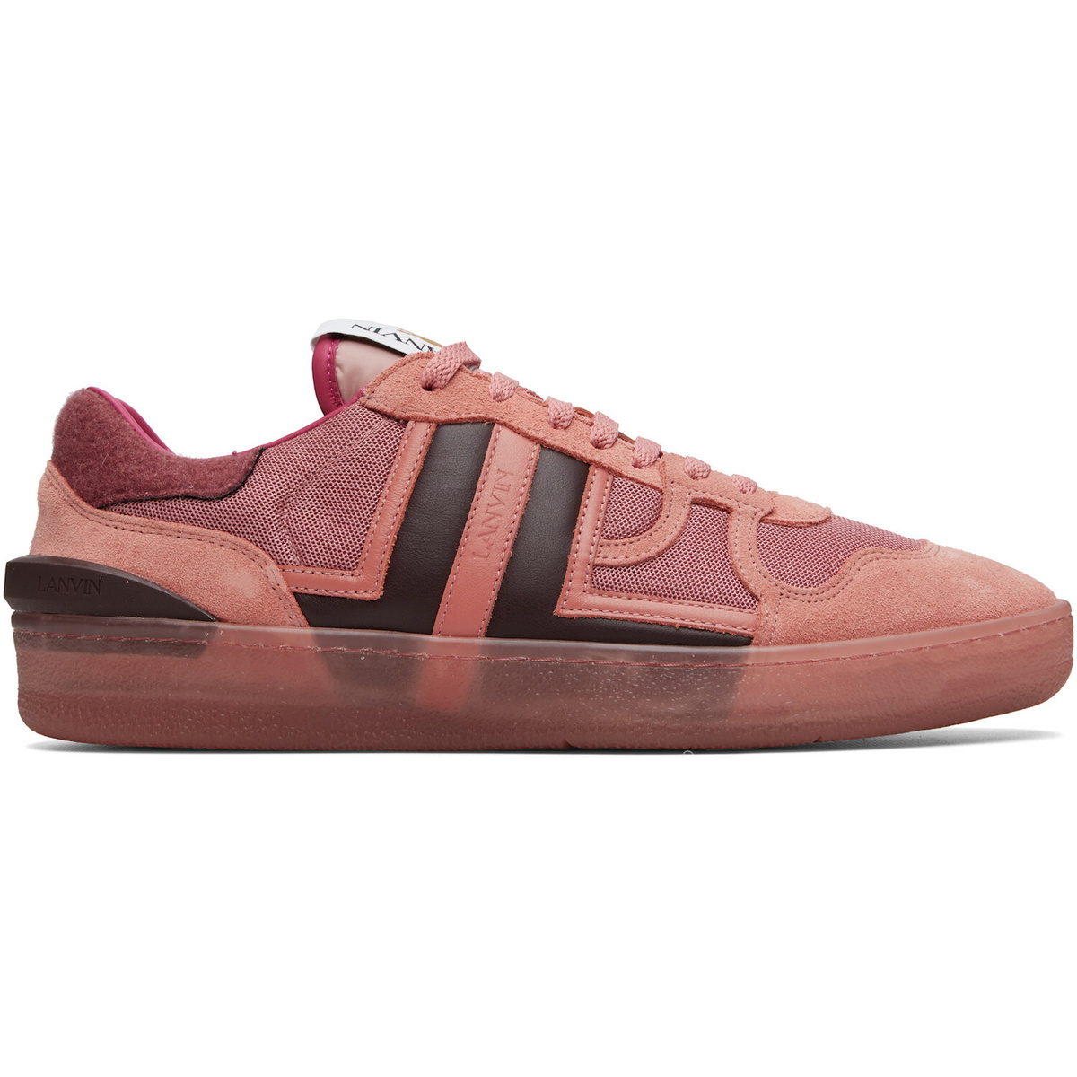 Lanvin Pink Clay Felt Sneakers