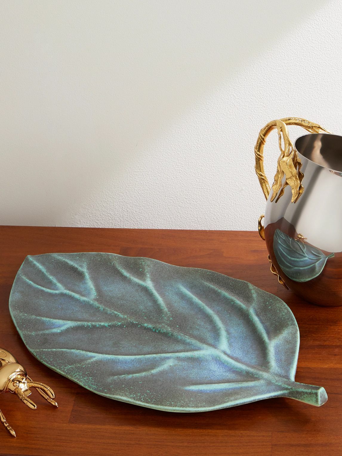 L'Objet - Cenote Leaf Large Porcelain Platter
