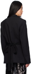 Nensi Dojaka Black Peaked Lapel Blazer
