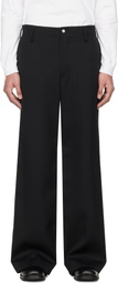 FUMITO GANRYU Black Reverse Trousers