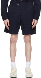 Corridor Navy Cotton Shorts