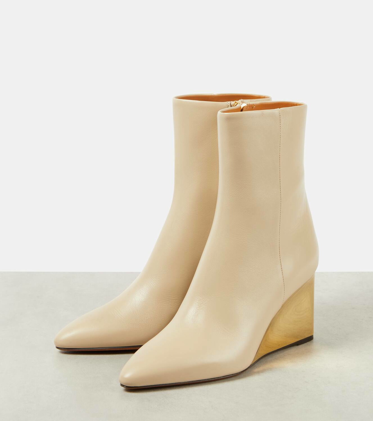 Chloé Rebecca leather wedge ankle boots Chloe