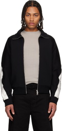 Givenchy Black Zipped Open Seam Contrast Sweatshirt