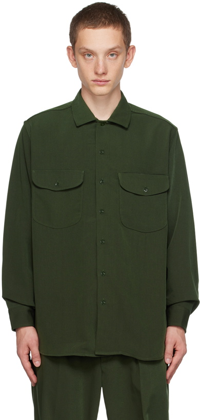 Photo: BEAMS PLUS Green Button Shirt