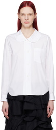 Black Comme des Garçons White Peter Pan Shirt