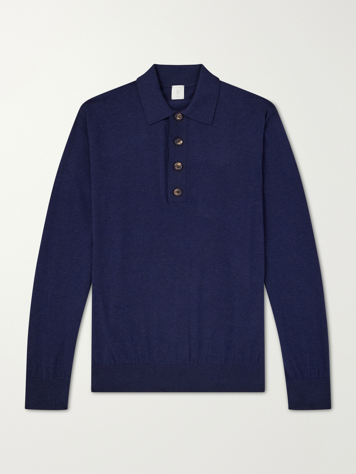 Eleventy - Cotton and Cashmere-Blend Polo Shirt - Blue