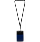 MARNI - Logo-Print Colour-Block Faux Textured-Leather Phone Pouch - Black