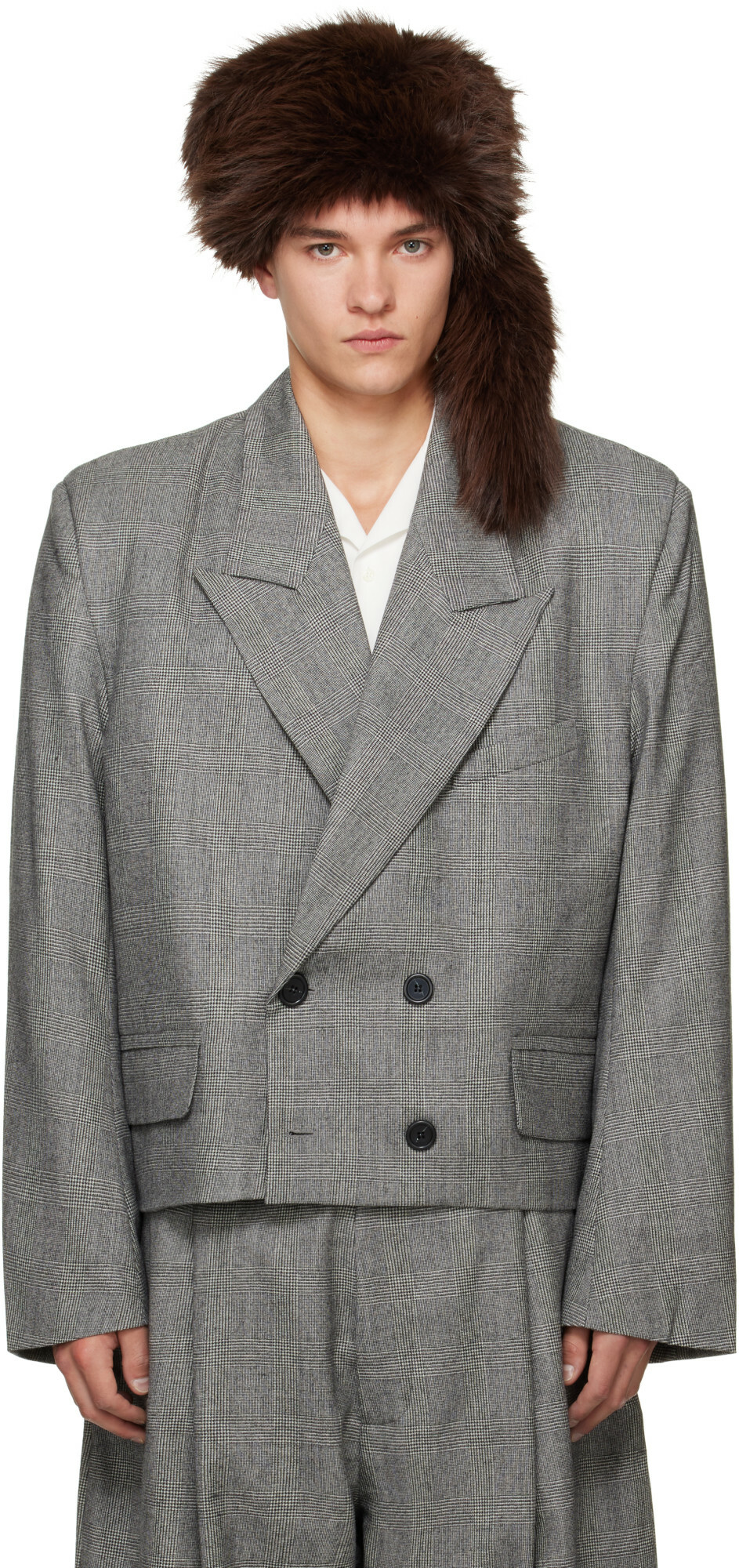 VAQUERA Gray Slouchy Blazer