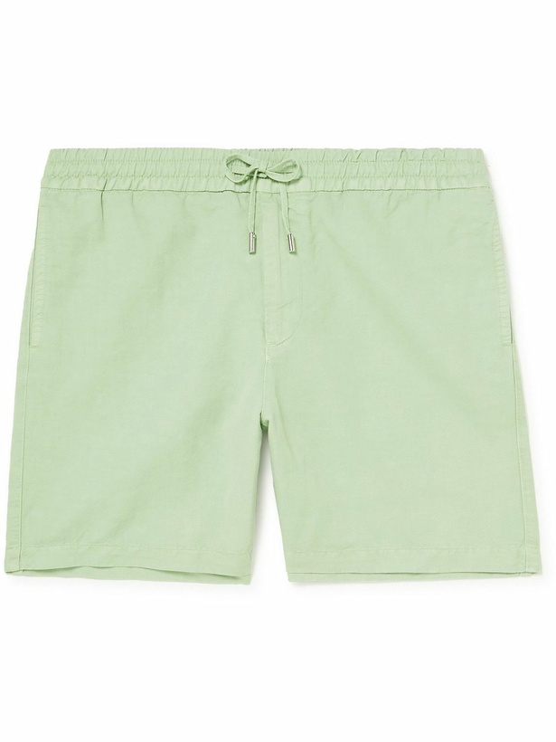 Photo: Mr P. - Cotton and Linen-Blend Twill Drawstring Shorts - Green