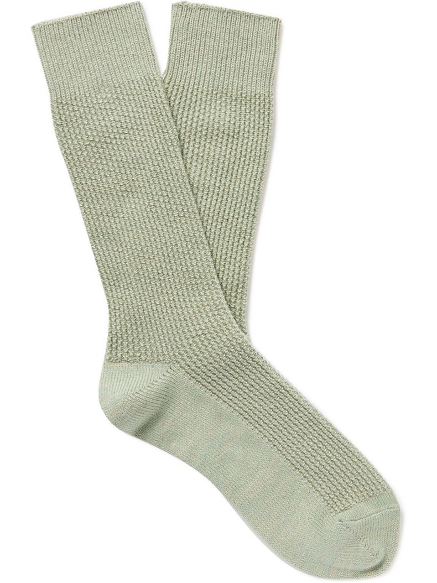 Photo: Mr P. - Cotton-Blend Piqué Socks