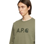 A.P.C. Khaki Carhartt WIP Edition Ice H Sweatshirt