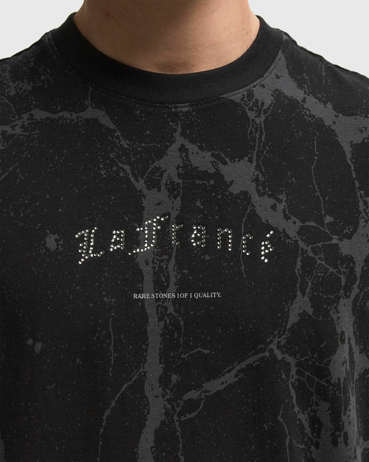 Puma Hoops x Lafrance Written in Chrome Marble Tee Black Mens Shortsleefe