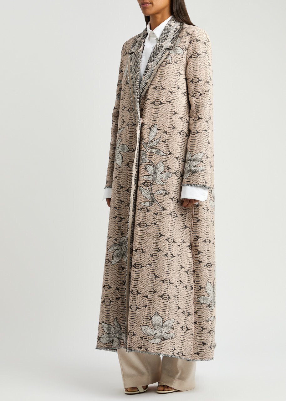 Forte_forte Chenille-jacquard Coat Cream