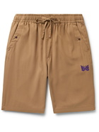 Needles - String Cowboy Slim-Fit Logo-Embroidered Twill Drawstring Shorts - Brown