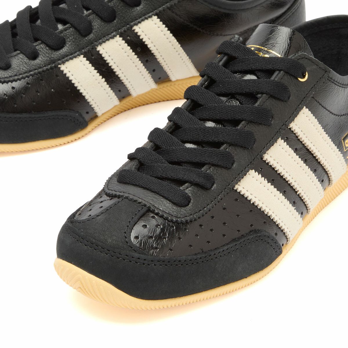 Adidas Women's Japan Decon Sneakers in Core Black/Cream White/Orange Tint