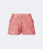 Posse Elise polka-dot ruffled shorts