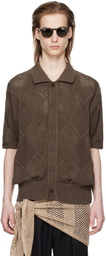 AFTER PRAY Brown Leaf Cardigan