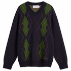 House Of Sunny Women's Argyle Jumper in Navy