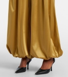 Nina Ricci Silk-blend satin wide-leg pants