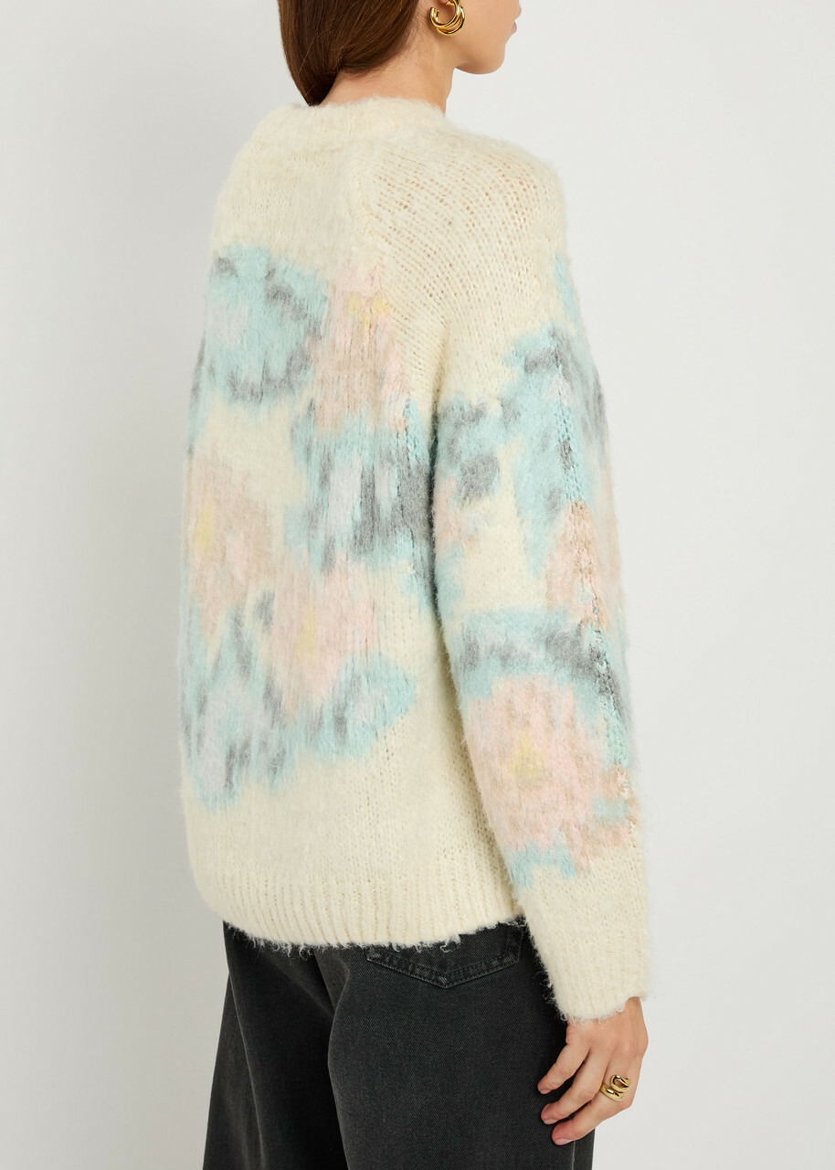 Bernadette Willy Floral-intarsia Silk Jumper Multicoloured 1