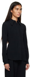 Victoria Beckham Black Spread Collar Shirt